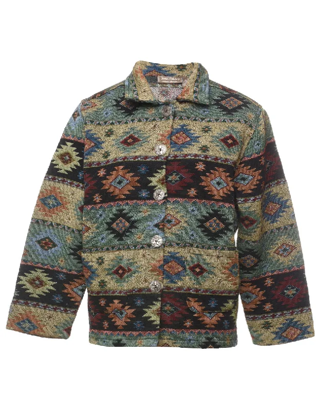 Savings Galore street style coatJane Ashley Navajo Tapestry Jacket - M