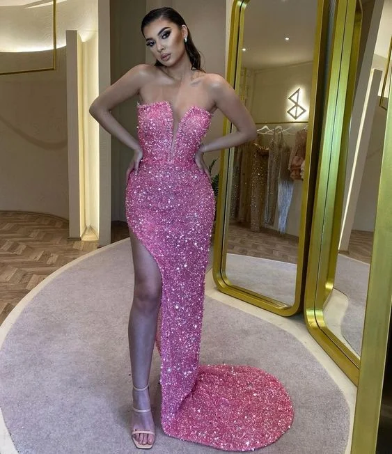Markdowns modern dressSexy Birthday Dresses Pink Slit Sequin Prom Dresses Birthday Outfits Markdowns modern dressSexy Birthday Dresses Pink Slit Sequin Prom Dresses Birthday Outfits
