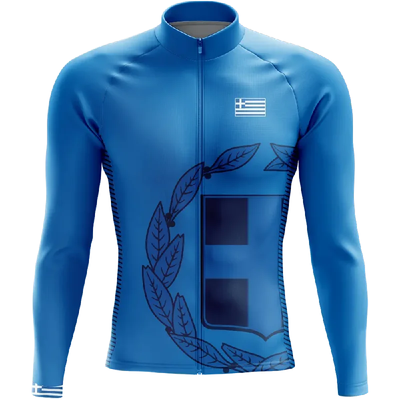 performance workout sweatshirtGreece Elite Long Sleeve Cycling Jersey