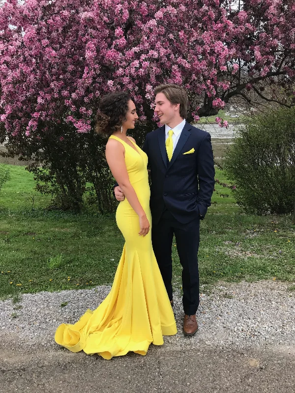 Bargain Bin cocktail dressElegant Yellow Mermaid Prom Dress,Yellow Evening Dress Y5707 Bargain Bin cocktail dressElegant Yellow Mermaid Prom Dress,Yellow Evening Dress Y5707