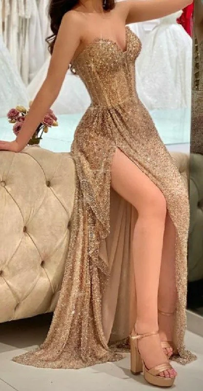 Limited Availability flowy maxi dressShiny Sweetheart A-line Prom Dress With Split,Charming Evening Gown Y6646 Limited Availability flowy maxi dressShiny Sweetheart A-line Prom Dress With Split,Charming Evening Gown Y6646