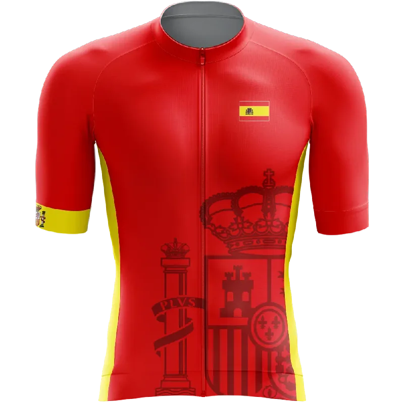Best Bargains high-quality athletic sweatshirtSpain Elite Short Sleeve Cycling Jersey