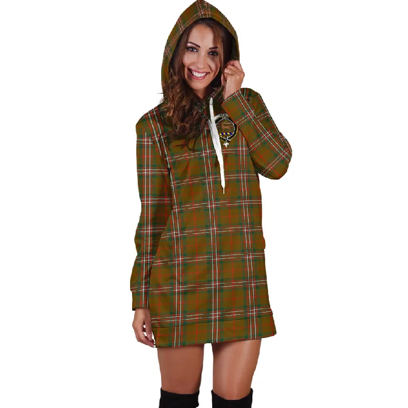 Take Advantage Scott Brown Modern Tartan Hoodie Dress with Family Crest