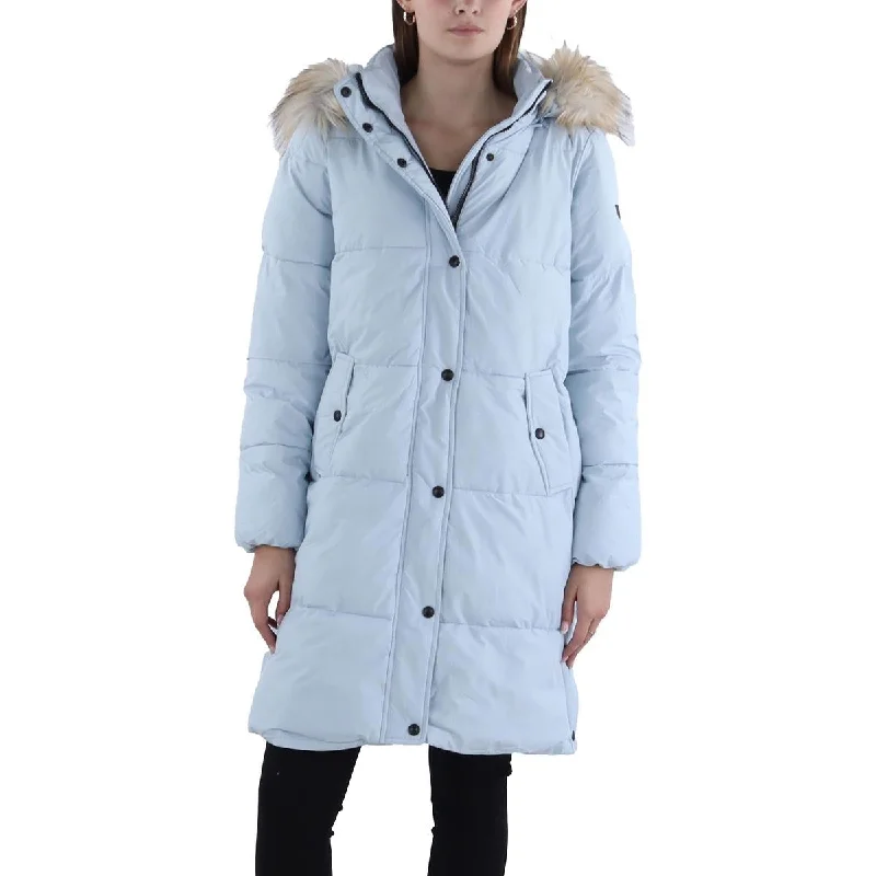 casual sports coatWomens Quilted Hooded Parka Coat