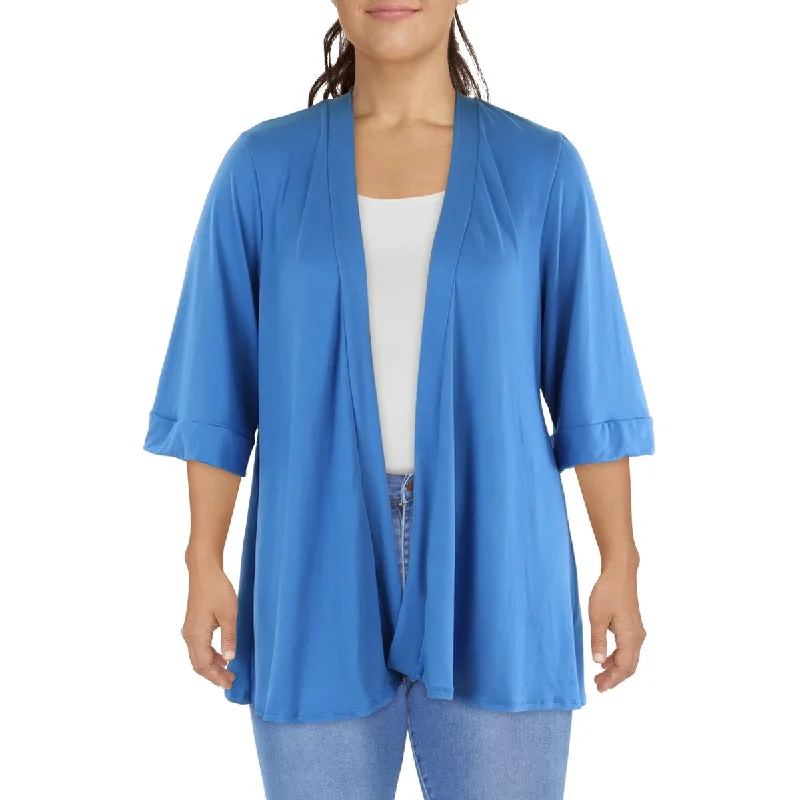 Don't Wait soft coatPlus Womens Layering Open Front Open-Front Blazer