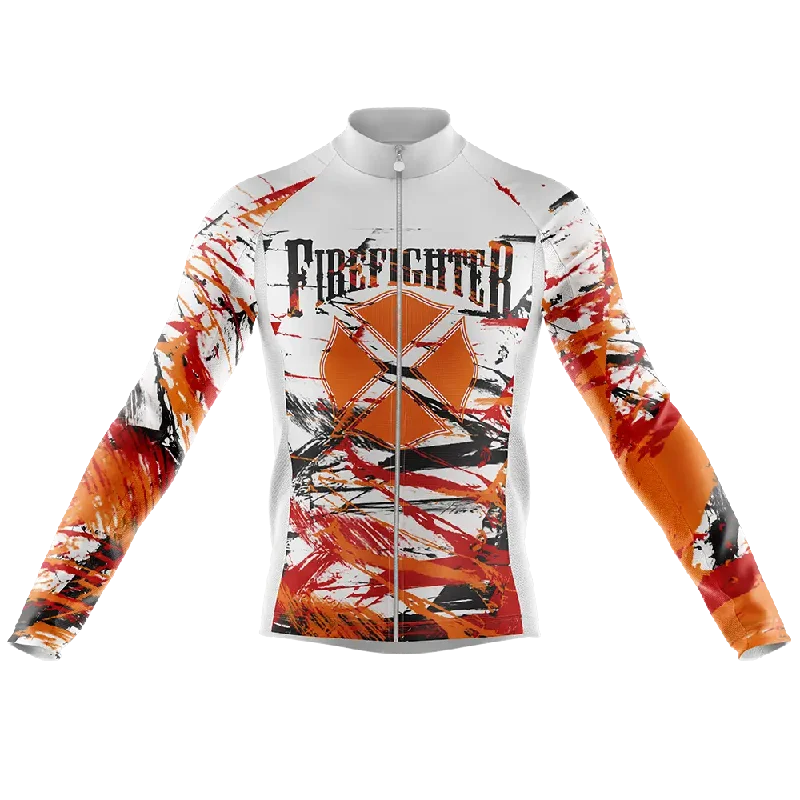 Stock Clearance athletic casual sweatshirtFirefighter V1 Long Sleeve Cycling Jersey