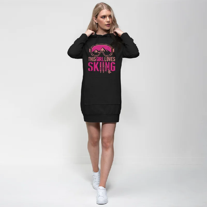 Price Smash This Girl Loves Skiing Premium Adult Hoodie Dress