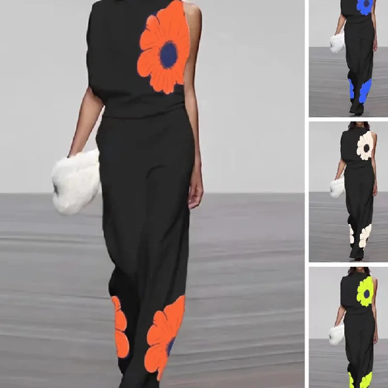 Shop and Save puff sleeve dressWomen's Sleeveless Printed Turtleneck Fashion Suit