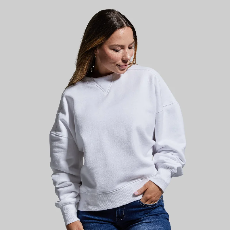 Act Fast oversized hoodie with drawstringsPump Sweatshirt (White)