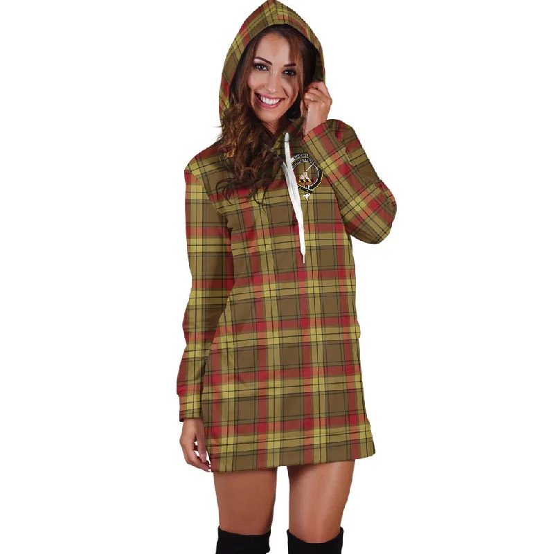 Amazing Deals MacMillan Old Weathered Tartan Hoodie Dress with Family Crest