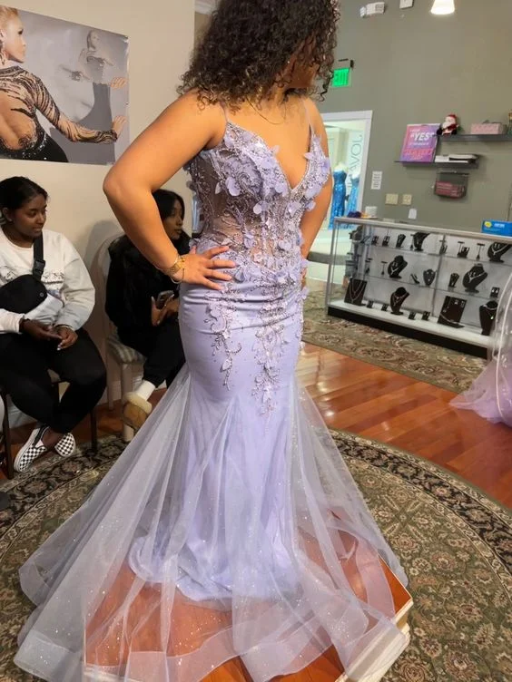 Year-End Sale mini dressCharming Purple V Neck Mermaid Evening Dress,Purple Evening Gown Y6621 Year-End Sale mini dressCharming Purple V Neck Mermaid Evening Dress,Purple Evening Gown Y6621