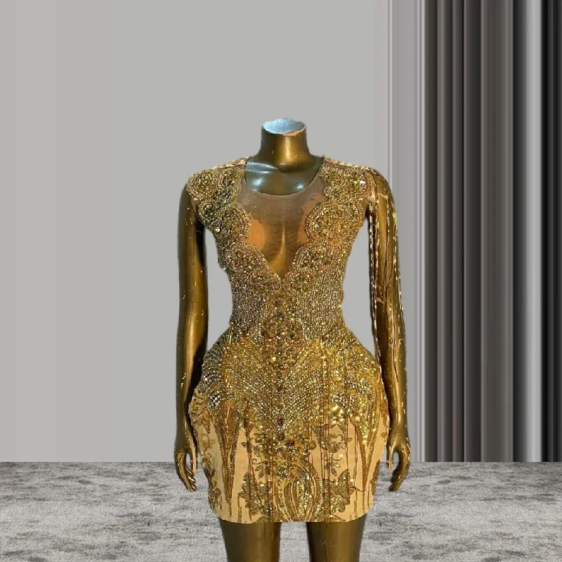 Discount Deals trendy dressSparkly Gold Black Girl Prom Dress for Women Luxury Diamond Crystal Tassel Gillter Birthday Homecoming Gown Discount Deals trendy dressSparkly Gold Black Girl Prom Dress for Women Luxury Diamond Crystal Tassel Gillter Birthday Homecoming Gown