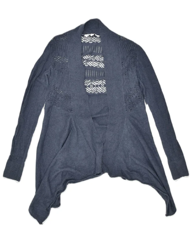 Don’t Miss Out cool hoodieFAT FACE Womens Oversized Asymmetric Cardigan Sweater UK 10 Small Blue