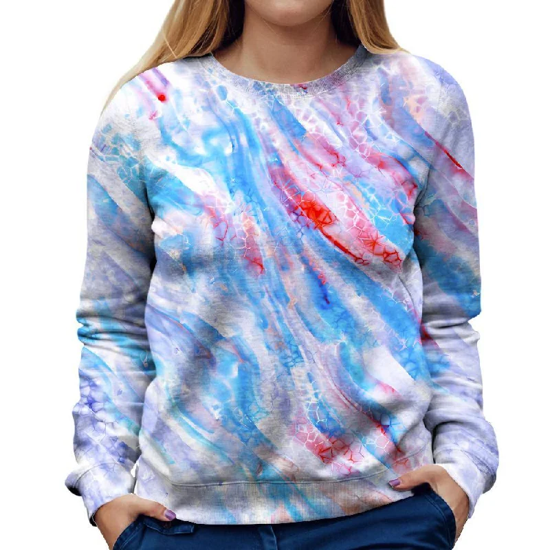 activewear hoodieLight Blue Swerves Womens Sweatshirt