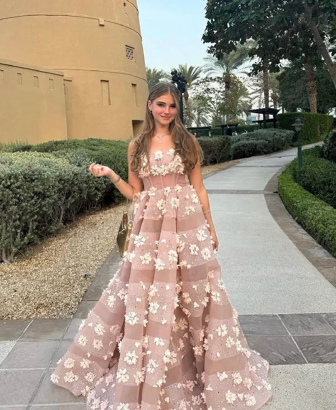 Unbeatable Prices boho-chic dressGarden Arabic Blush Pink Bloom Evening Dresses 3D Flower Shiny Lace A-line Evening Gowns Wedding Guest Dresses Unbeatable Prices boho-chic dressGarden Arabic Blush Pink Bloom Evening Dresses 3D Flower Shiny Lace A-line Evening Gowns Wedding Guest Dresses