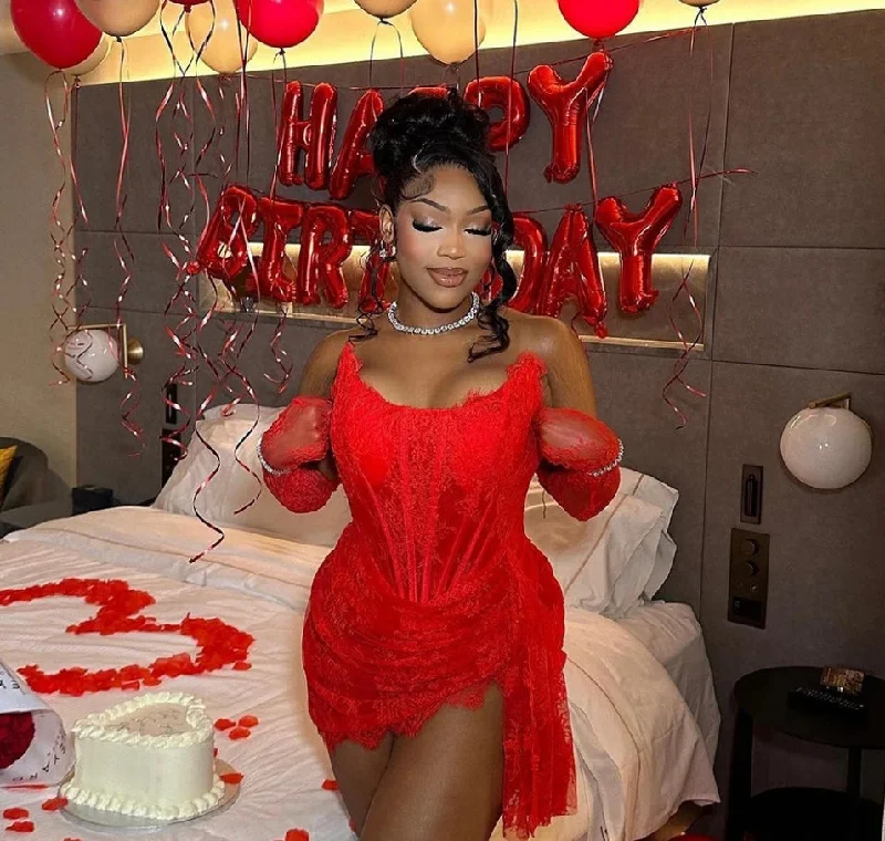 Seasonal Clearance sleek midi dressMermaid Birthday Evening Dress for Black Girl Strapless Lace Short Prom Gowns Africa for Special Club Party Occasion Gown Seasonal Clearance sleek midi dressMermaid Birthday Evening Dress for Black Girl Strapless Lace Short Prom Gowns Africa for Special Club Party Occasion Gown