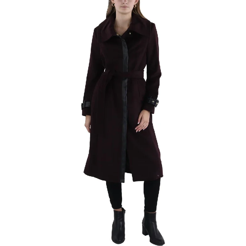 classic jacketWomens Wool Blend Mixed Media Wool Coat