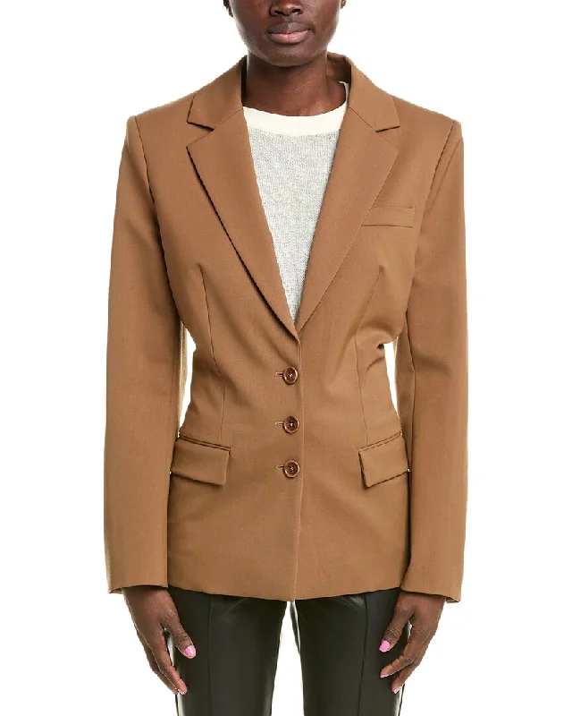 casual utility jacketAlberta Ferretti Wool-Blend Blazer