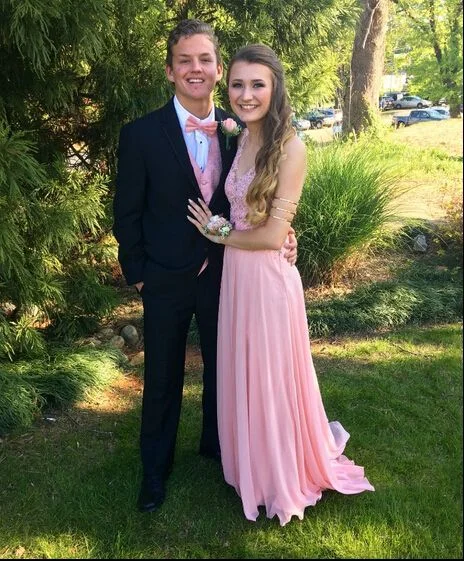 Time-Limited Offer flowy maxi dressV-Neck Charming Appliques A-Line Prom Dress,Long Evening Dress Y6447