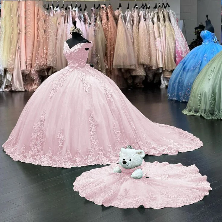 New Deals chic dressOff Shoulder Pink Sweet 16 Quinceanera Dresses Lace Birthday Ball Gown Y7245 New Deals chic dressOff Shoulder Pink Sweet 16 Quinceanera Dresses Lace Birthday Ball Gown Y7245