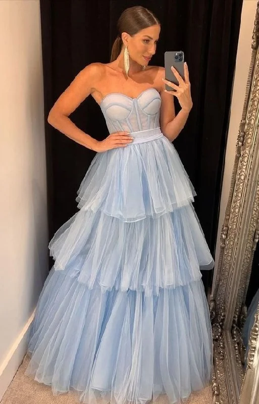Special Offer floral wrap dressSexy Tulle Sweetheart V-Neck A-Line Long Prom Dress Y7046