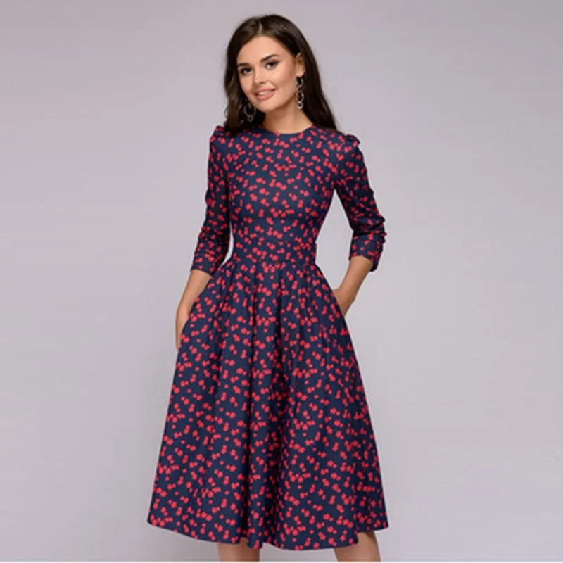 Doorbuster Deal t-shirt dressBerriesJam - Dot Print Three Quarter Sleeve A-line Date Party Dress Doorbuster Deal t-shirt dressBerriesJam - Dot Print Three Quarter Sleeve A-line Date Party Dress