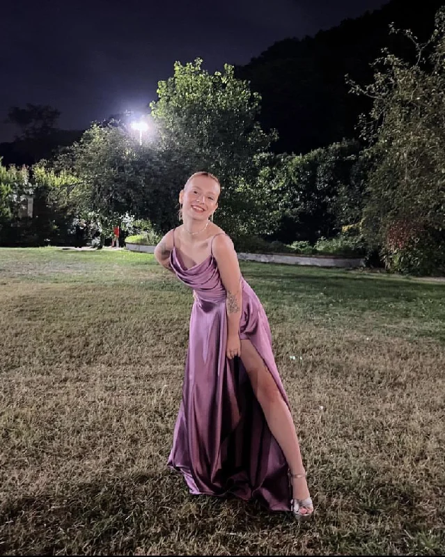 Unmissable Offer backless dressSimple Sleeveless Satin Evening Dress with Split Y5783 Unmissable Offer backless dressSimple Sleeveless Satin Evening Dress with Split Y5783