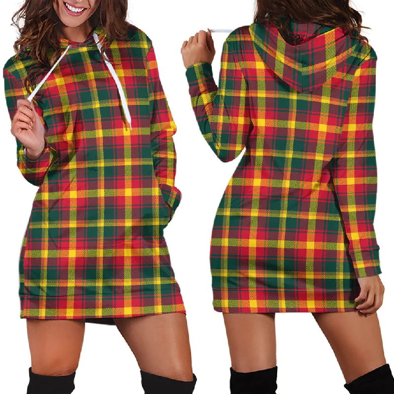 Bargain Prices Maple Leaf Canada Tartan Hoodie Dress