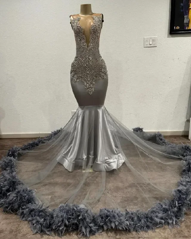 Price Drop Alert playful dressIvy Silver Diamond Mermaid Evening Birthday Gala Dresses for Black Girl Sparkly Feather Crystal Prom Ceremony Party Foraml Dress Price Drop Alert playful dressIvy Silver Diamond Mermaid Evening Birthday Gala Dresses for Black Girl Sparkly Feather Crystal Prom Ceremony Party Foraml Dress