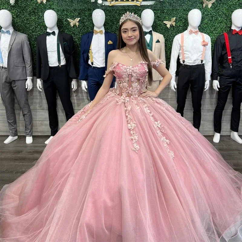 Price Smash floral wrap dressPink Floral Quinceanera Dresses Off Shoulder 3D Flower Lace Appliques Birthday Party Ball Gown Vestidos De 15 Anos Price Smash floral wrap dressPink Floral Quinceanera Dresses Off Shoulder 3D Flower Lace Appliques Birthday Party Ball Gown Vestidos De 15 Anos