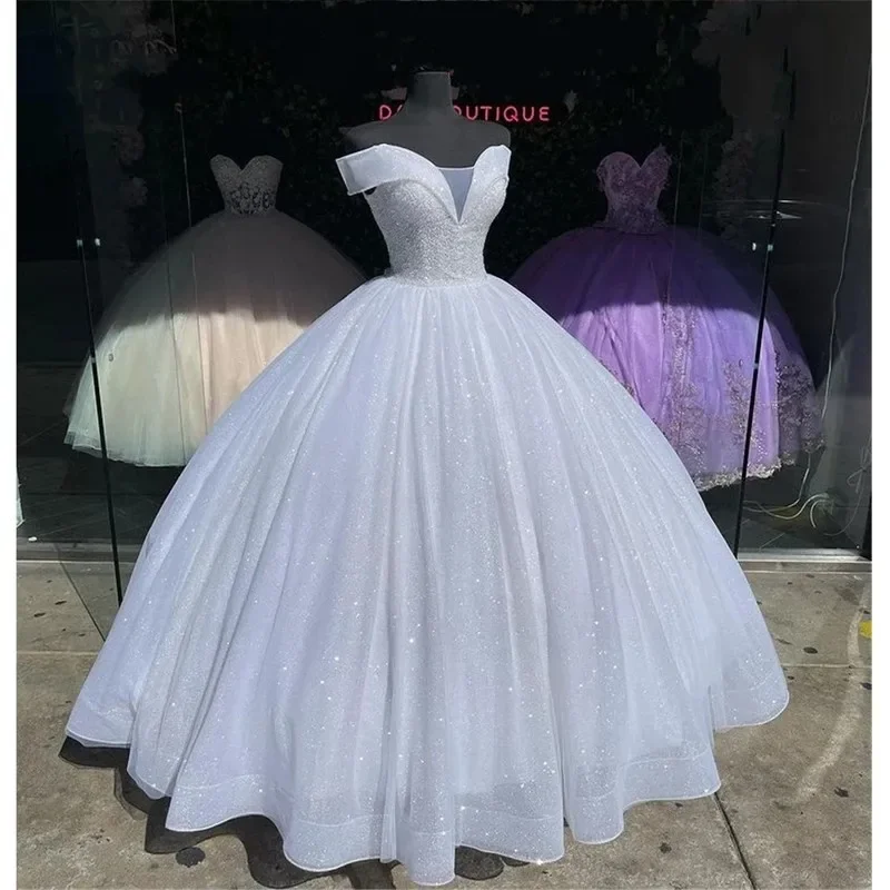 Online Only flowy dressoff-Shoulder White Quinceanera Dresses Vestidos De 15 Anos Skirt Gillter Birthday Princess Party Gowns Online Only flowy dressoff-Shoulder White Quinceanera Dresses Vestidos De 15 Anos Skirt Gillter Birthday Princess Party Gowns