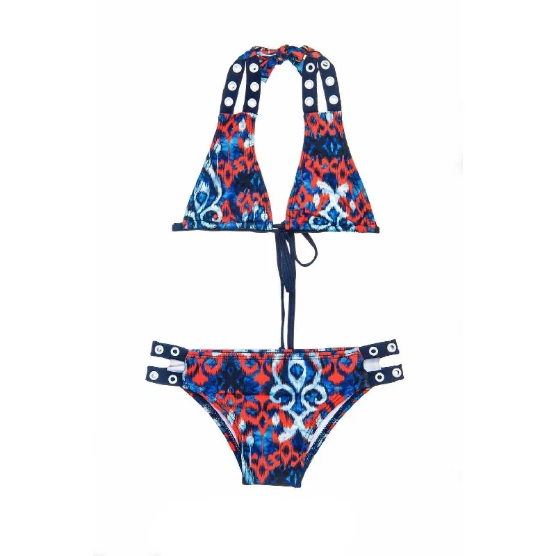 comfy dressSubmarine Tribal Print Grommet Bikini