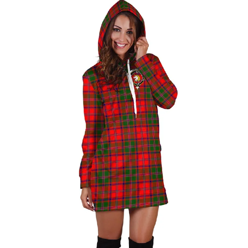 Now or Never Stewart of Appin Modern Tartan Hoodie Dress with Family Crest