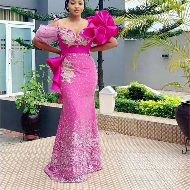 Deal of the Week elegant dressFuchisa Robe Plus Size Evening Dresess Mermaid Ruffles Flowers Appliques Beads Sequins Lace Prom Dress Aso Ebi Party Gowns Deal of the Week elegant dressFuchisa Robe Plus Size Evening Dresess Mermaid Ruffles Flowers Appliques Beads Sequins Lace Prom Dress Aso Ebi Party Gowns