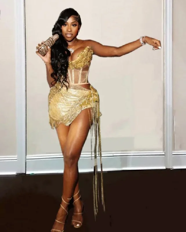 Savings Galore satin dressGiltter Gold Short Prom Dresses 2024 Rhinestone Black Girls Birthday Party Gowns Tassel Vestidos De Gala Homecoming Dress Savings Galore satin dressGiltter Gold Short Prom Dresses 2024 Rhinestone Black Girls Birthday Party Gowns Tassel Vestidos De Gala Homecoming Dress