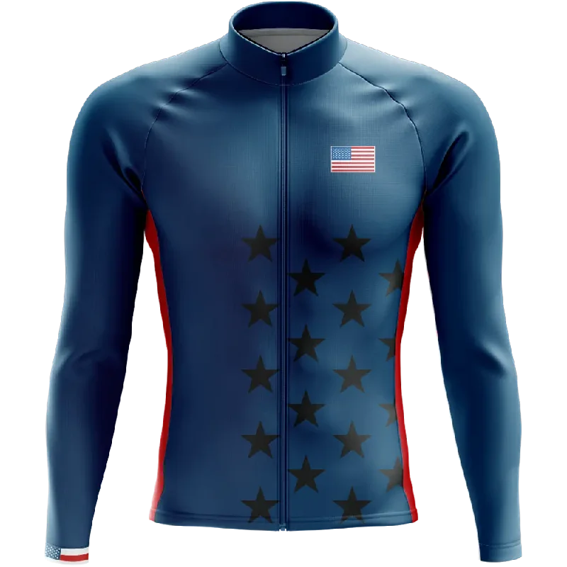 Savings Alert loose fit sports sweatshirtUSA Elite Long Sleeve Cycling Jersey