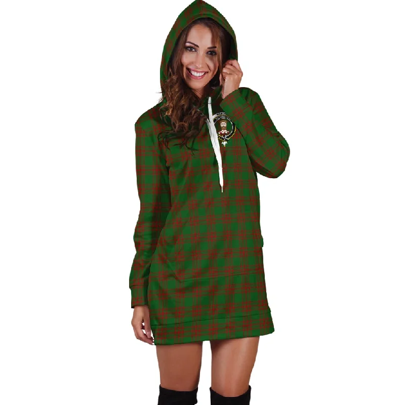 Fantastic Deals Menzies Tartan Hoodie Dress with Family Crest