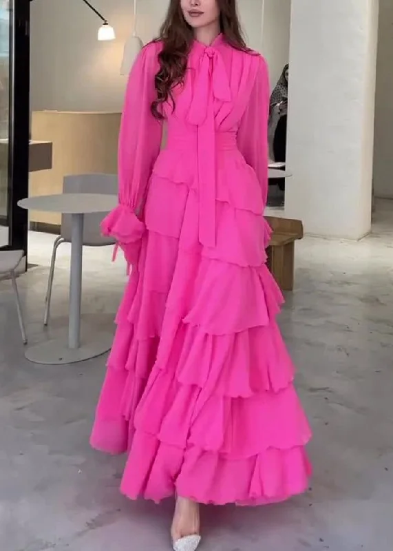 floral wrap dressFashion Chiffon Layered Ruffled  Long Prom Dress Elegant Party Evening Dress Y7617