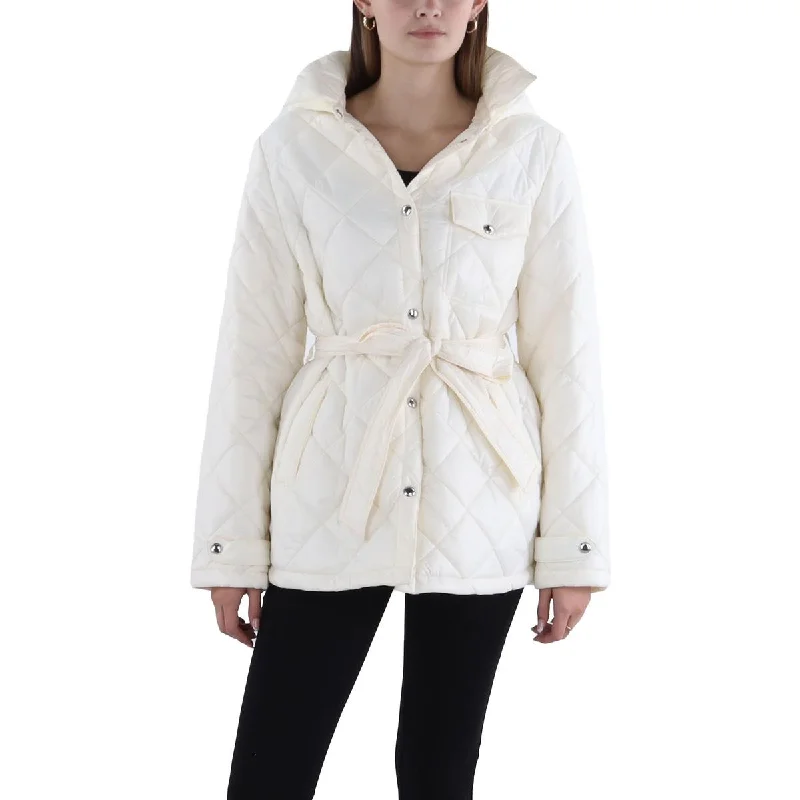 padded puffer coatWomens Quilted Hooded Puffer Jacket