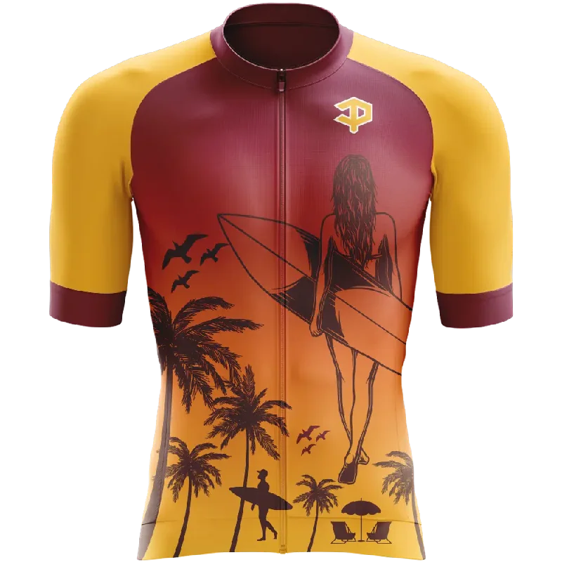 Take Advantage smooth fit athletic sweatshirtSurfin' Short Sleeve Cycling Jersey
