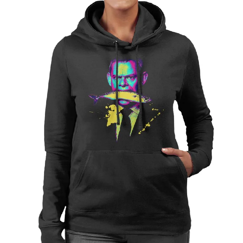 Final Clearance stylish pullover sweatshirtTV Times Martin Clunes Fish Doc Martin Pop Art Stylised Women's Hooded Sweatshirt Final Clearance stylish pullover sweatshirtTV Times Martin Clunes Fish Doc Martin Pop Art Stylised Women's Hooded Sweatshirt