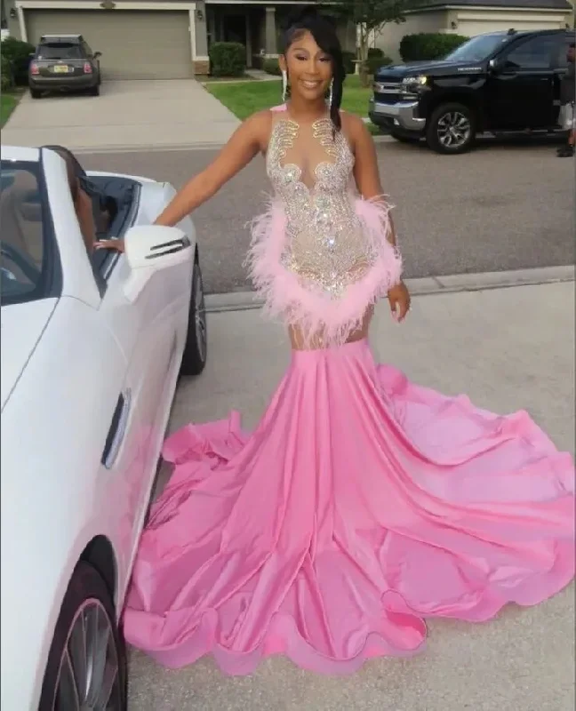 The Best Prices wrap dressHot Pink African Prom Dress for Women 2024 Luxury Crystal Feather Trumpet Evening Pageant Gown robe de soiree de luxury The Best Prices wrap dressHot Pink African Prom Dress for Women 2024 Luxury Crystal Feather Trumpet Evening Pageant Gown robe de soiree de luxury