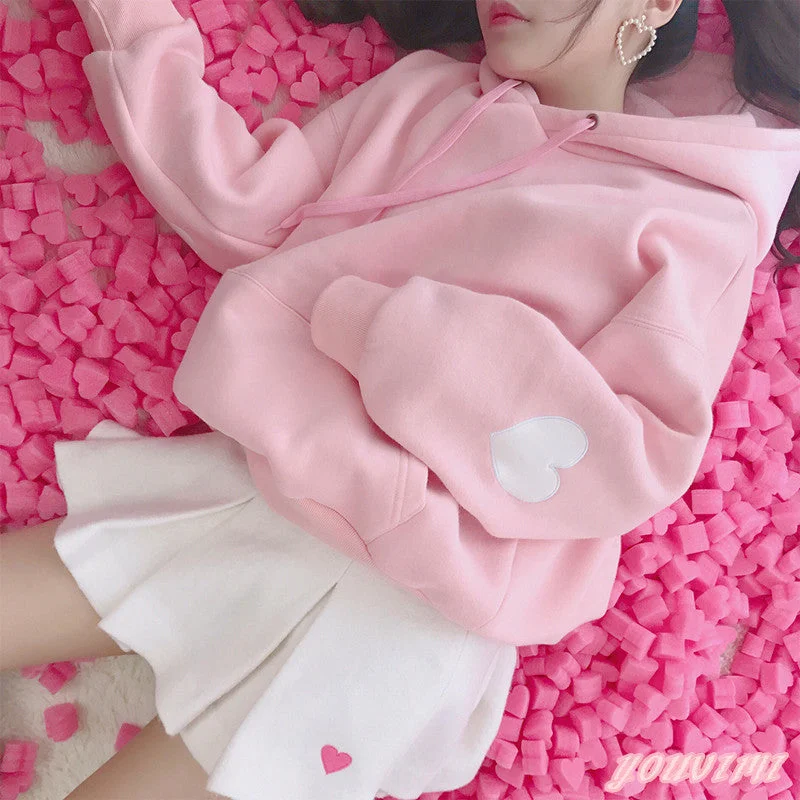 Amazing Deals Harajuku love embroidery hoodies YV551