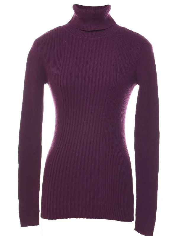 Bargain Prices functional coatPlum Turtleneck Jumper - M