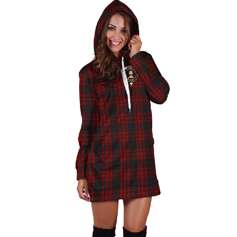 Exclusive Offers Menzies Hunting Tartan Hoodie Dress with Family Crest