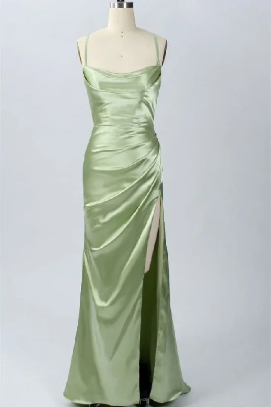 Quick Sale stylish dressPink Scoop Neck Lace-Up Back Long Prom Dress with Slit Y6853 Quick Sale stylish dressPink Scoop Neck Lace-Up Back Long Prom Dress with Slit Y6853
