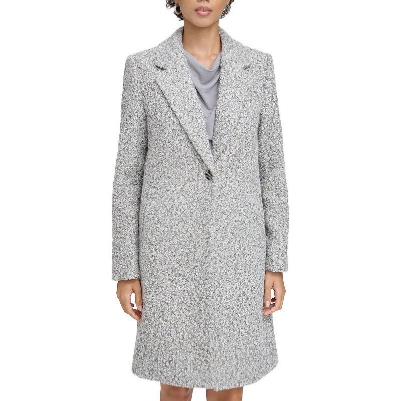 New Deals cozy fleece coatPetites Womens Textured Long Sleeve Teddy Coat