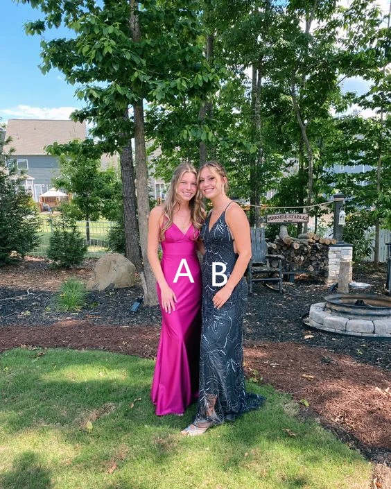 Deal Explosion off-the-shoulder dressElegant Hot Pink Mermaid Prom Dress,Charming Evening Gown Y6341