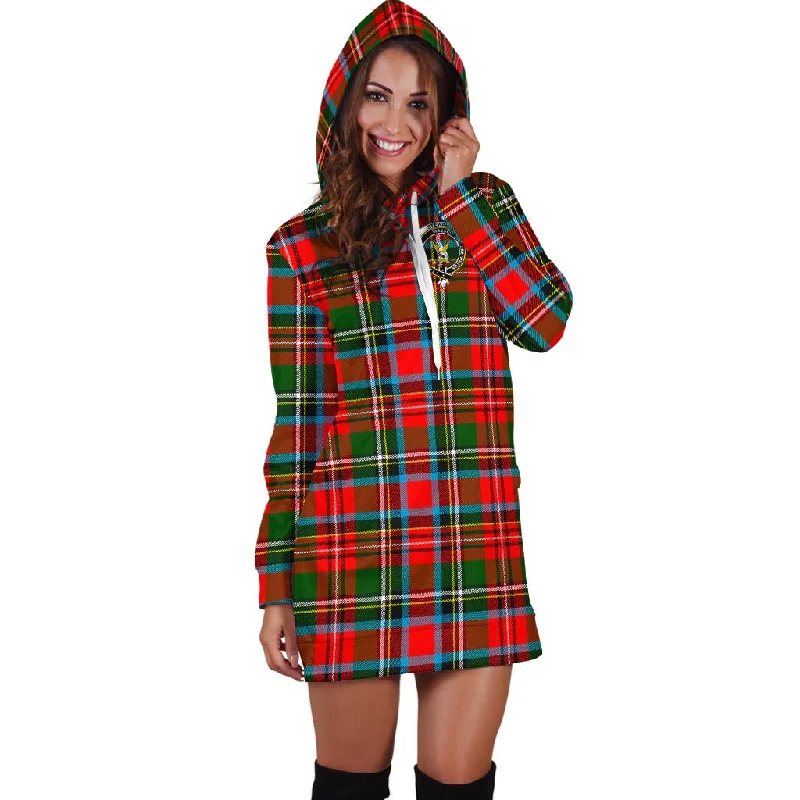 Savings Alert Stewart (Stuart) Tartan Hoodie Dress with Family Crest