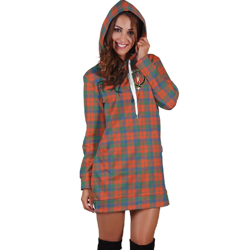 Clearance Items Robertson Ancient Tartan Hoodie Dress with Family Crest
